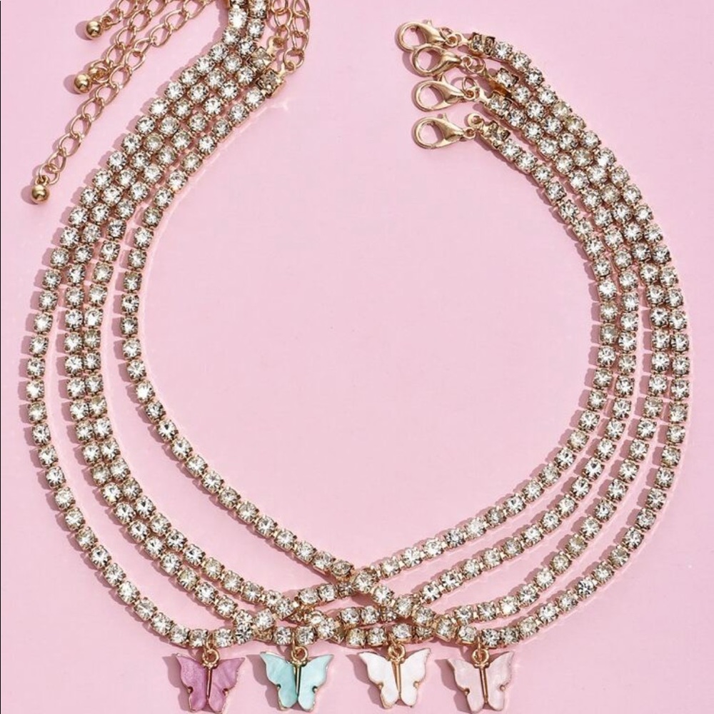 Buy 1 Get 1 FREE Butterfly Rhinestone Necklace
